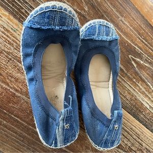 Yosi Samra espadrille denim flats. Size 6